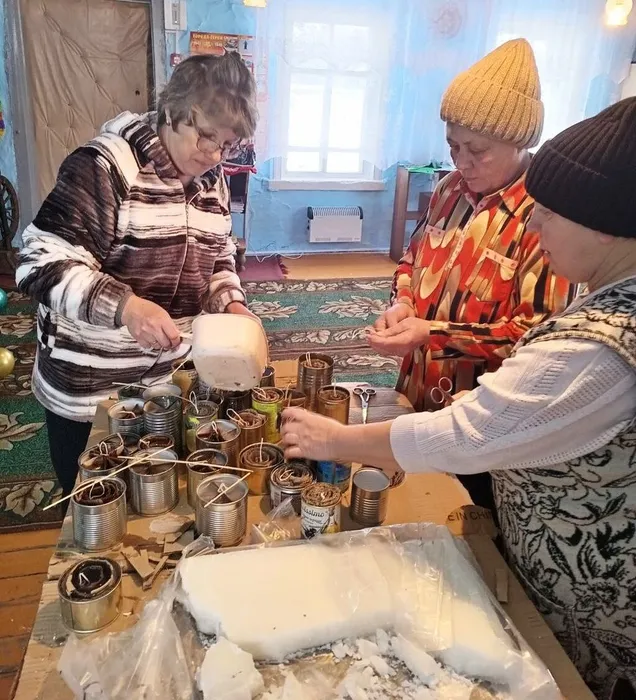 за  работой